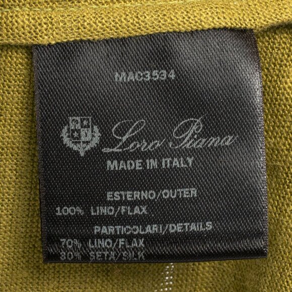 Loro Piana Green Linen Short-Sleeve T-Shirt - Picture 7 of 8